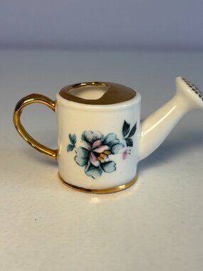 Vintage Bluebird Fine Bone China Mini Watering Can Made in Canada